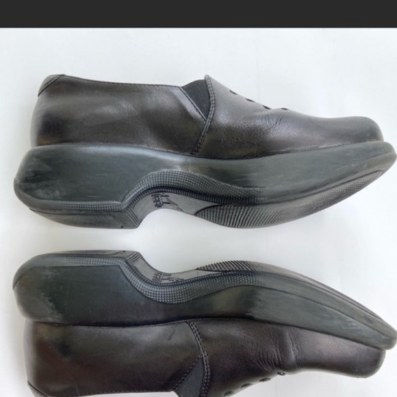 Vintage Dansko y2k 90s clogs shoes 37/6.5/7 black textured mule clog funky boho - Picture 9 of 12